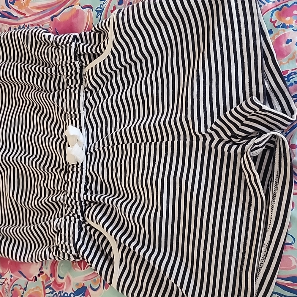 Janie and Jack 5 Romper Navy Stripe Resort Play - Picture 3 of 8